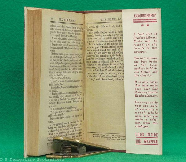 The Blue Lagoon | H. De Vere Stacpoole | Readers Library, circa 1932 | dustwrapper art by A. F. Merritt The Blue Lagoon | H. De Vere Stacpoole | Readers Library, circa 1932 | dustwrapper art by A. F. Merritt