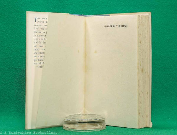 Murder in the Mews by Agatha Christie | Odhams, reprint 1938 | dustwrapper by R. H. Macartney