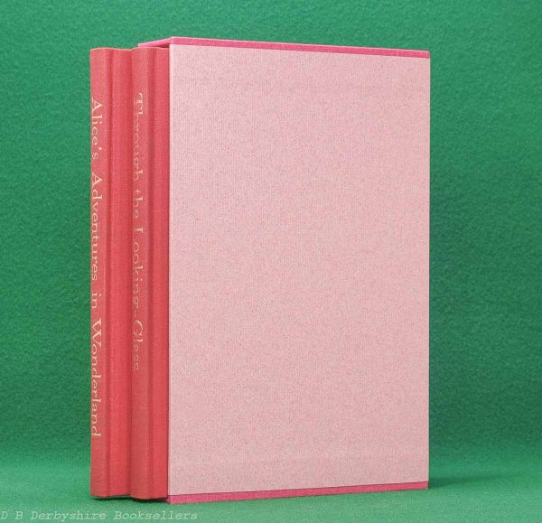 Alice's Adventures in Wonderland and Through the Looking Glass | Lewis Carroll | The Folio Society, 1992 | illustrated by John Tenniel | Custom Slipcase in Fuscia and Pink