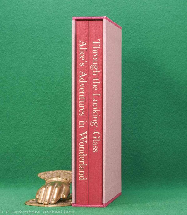 Alice's Adventures in Wonderland and Through the Looking Glass | Lewis Carroll | The Folio Society, 1992 | illustrated by John Tenniel | Custom Slipcase in Fuscia and Pink