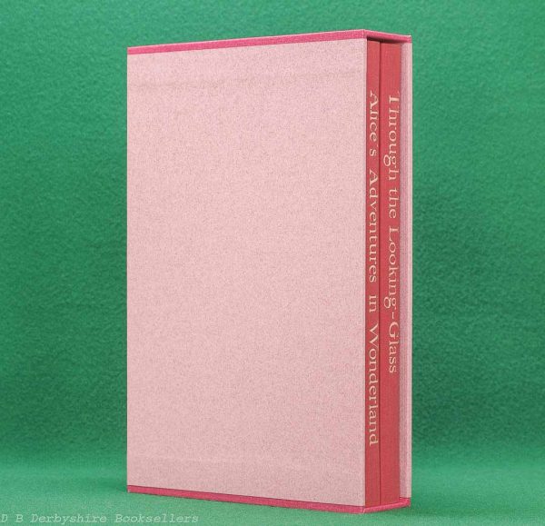 Alice's Adventures in Wonderland and Through the Looking Glass | Lewis Carroll | The Folio Society, 1992 | illustrated by John Tenniel | Custom Slipcase in Fuscia and Pink