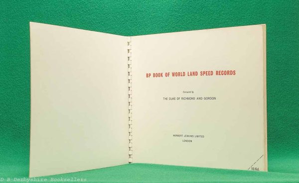 BP Book of World Land Speed Records | Herbert Jenkins, 1963 | artwork by Piet Olyslager