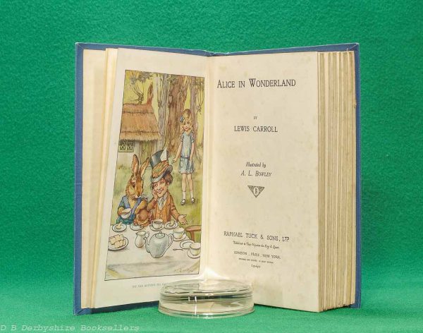 Alice in Wonderland by Lewis Carroll | Raphael Tuck & Sons Ltd, circa 1930 | illustrated by A. L. Bowley | Golden Treasury Library | Blue Cloth