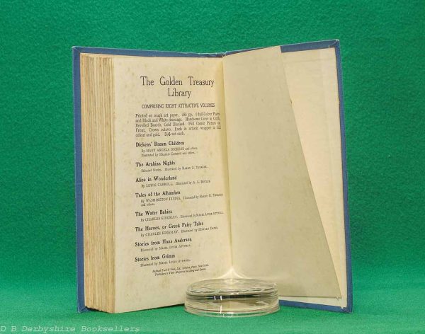 Alice in Wonderland by Lewis Carroll | Raphael Tuck & Sons Ltd, circa 1930 | illustrated by A. L. Bowley | Golden Treasury Library | Blue Cloth