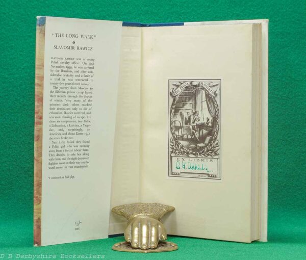 The Long Walk by Slavomir Rawicz | The Book Society in association with Constable and Company Ltd, 1st editon 1956 | Signed