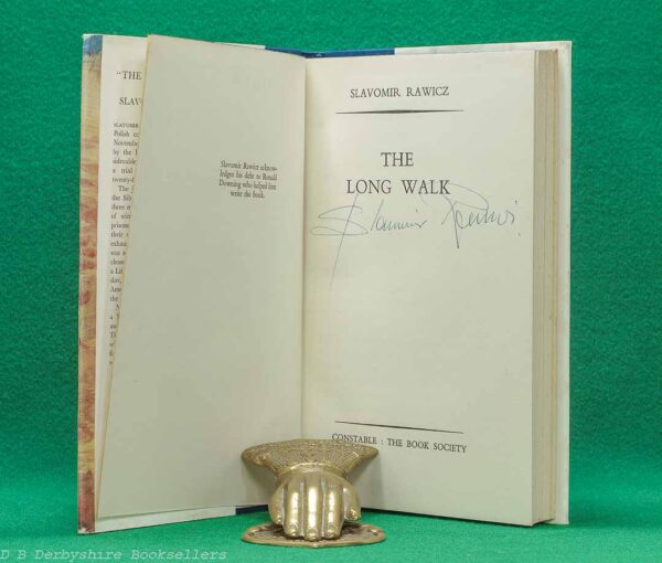 The Long Walk by Slavomir Rawicz | The Book Society in association with Constable and Company Ltd, 1st editon 1956 | Signed