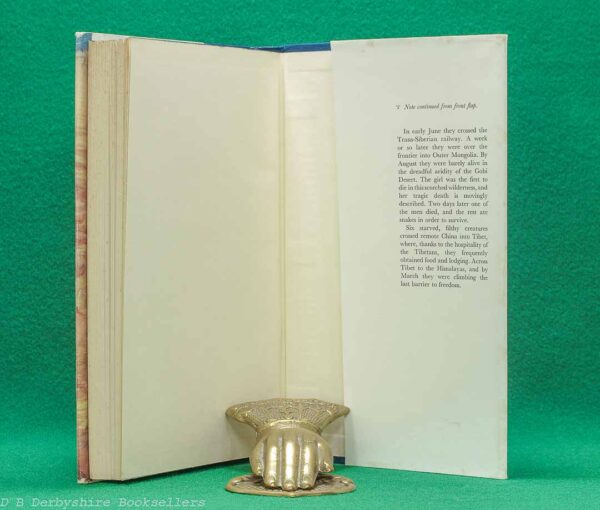 The Long Walk by Slavomir Rawicz | The Book Society in association with Constable and Company Ltd, 1st editon 1956 | Signed