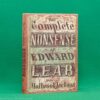 he Complete Nonsense of Edward Lear | Faber and Faber Limited, 2nd impression August 1947 | edited and introduced by Holbrook Jackson | cover design by Barnett Freedman he Complete Nonsense of Edward Lear | Faber and Faber Limited, 2nd impression August 1947 | edited and introduced by Holbrook Jackson | cover design by Barnett Freedman