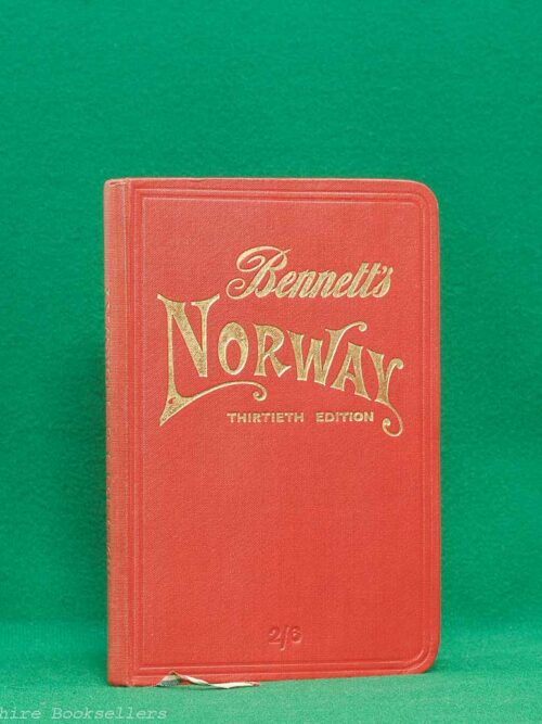 Bennett's Handbook for Travellers in Norway | 1913 | Thirtieth Edition, Revised | fold-out map of Norway