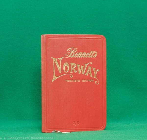 Bennett's Handbook for Travellers in Norway | 1913 | Thirtieth Edition, Revised | fold-out map of Norway Bennett's Handbook for Travellers in Norway | 1913 | Thirtieth Edition, Revised | fold-out map of Norway