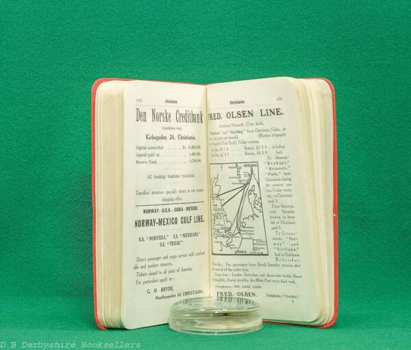 Bennett's Handbook for Travellers in Norway | 1913 | Thirtieth Edition, Revised | fold-out map of Norway Bennett's Handbook for Travellers in Norway | 1913 | Thirtieth Edition, Revised | fold-out map of Norway