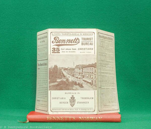 dbderbz-books-11409 Bennett's Handbook for Travellers in Norway | 1913 | Thirtieth Edition, Revised | fold-out map of Norway