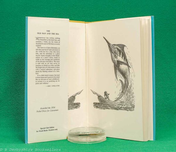 The Old Man and the Sea by Ernest Hemingway | The Reprint Society, fourth edition 1964 | illustrated by C. F. Tunnicliffe and Raymond Sheppard The Old Man and the Sea by Ernest Hemingway | The Reprint Society, fourth edition 1964 | illustrated by C. F. Tunnicliffe and Raymond Sheppard